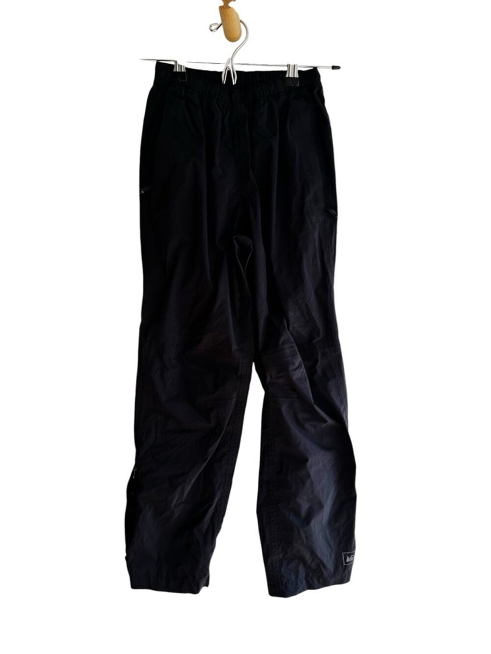 REI E1 Elements Rain Pants Nylon Black Kids Size Medium